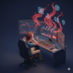 상승/하락 차트 앞에서 괴로워하는 초보 투자자